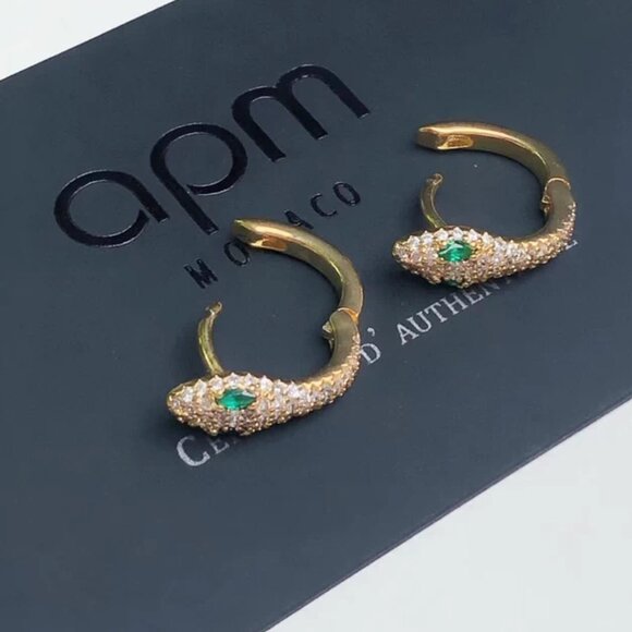 APM Monaco Kaa Circle Earrings - Gold - Picture 3 of 6